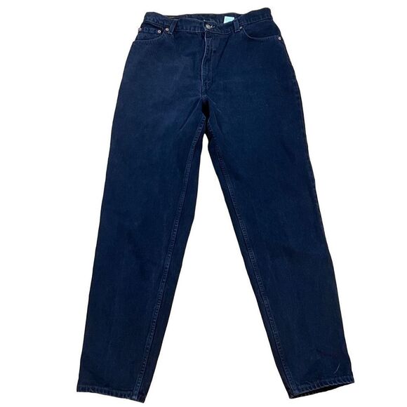 Vintage 80’s Levi’s 550 Distressed Black High Waist Relaxed Fit Jeans size 16 - Picture 1 of 12